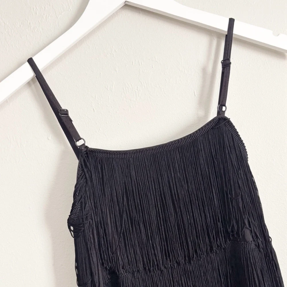 SWEET CHILI DANCE Girl’s Youth Black Heavily Fringe FLAPPER Dance Costume Sz 16